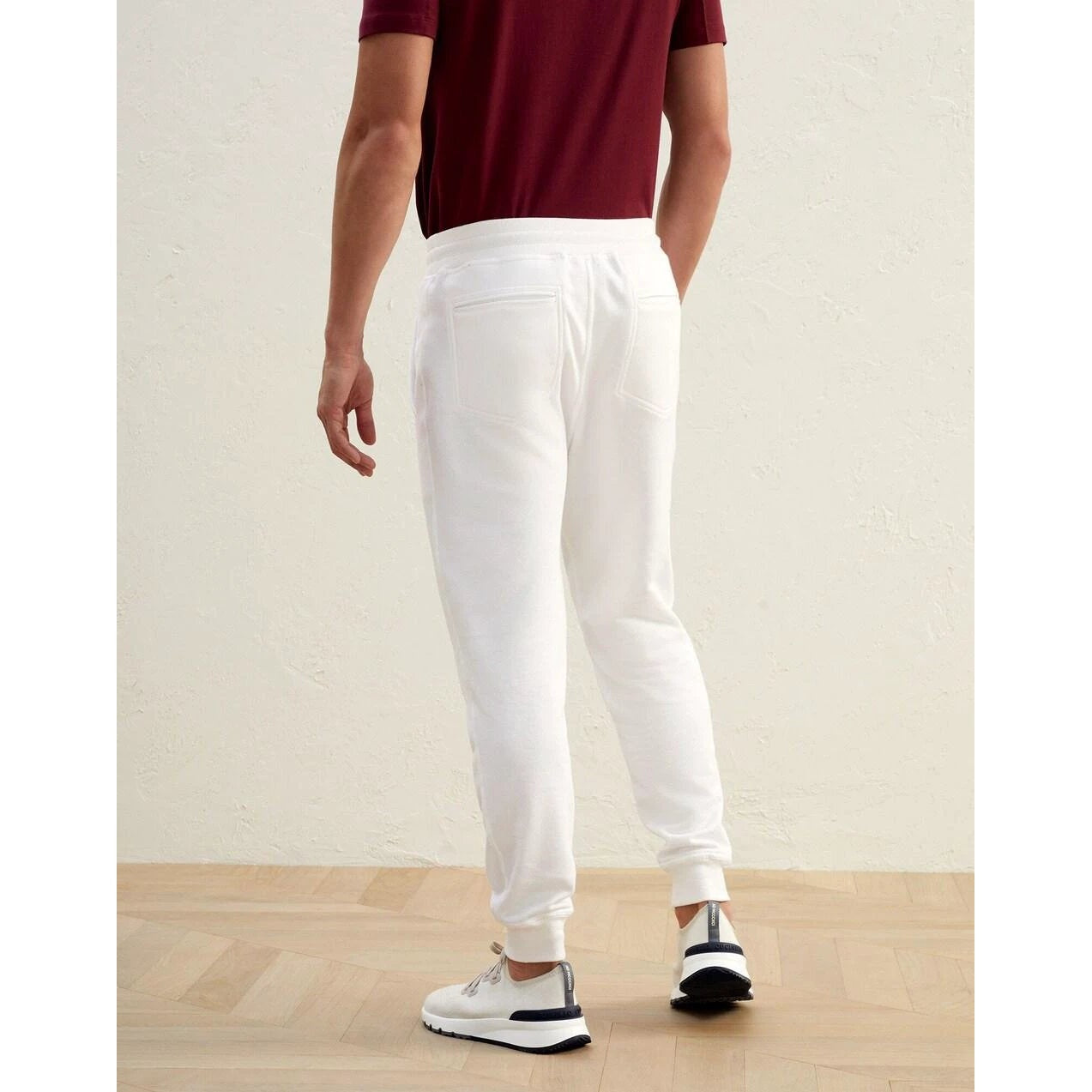 Brunello Cucinelli Weiße Baumwoll-Jogginghose (Trainingshose) by Brunello Cucinelli