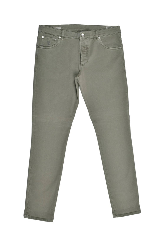 Brunello Cucinelli Jeans im Slim Fit-Schnitt aus Baumwolle im Military-Look by Brunello Cucinelli