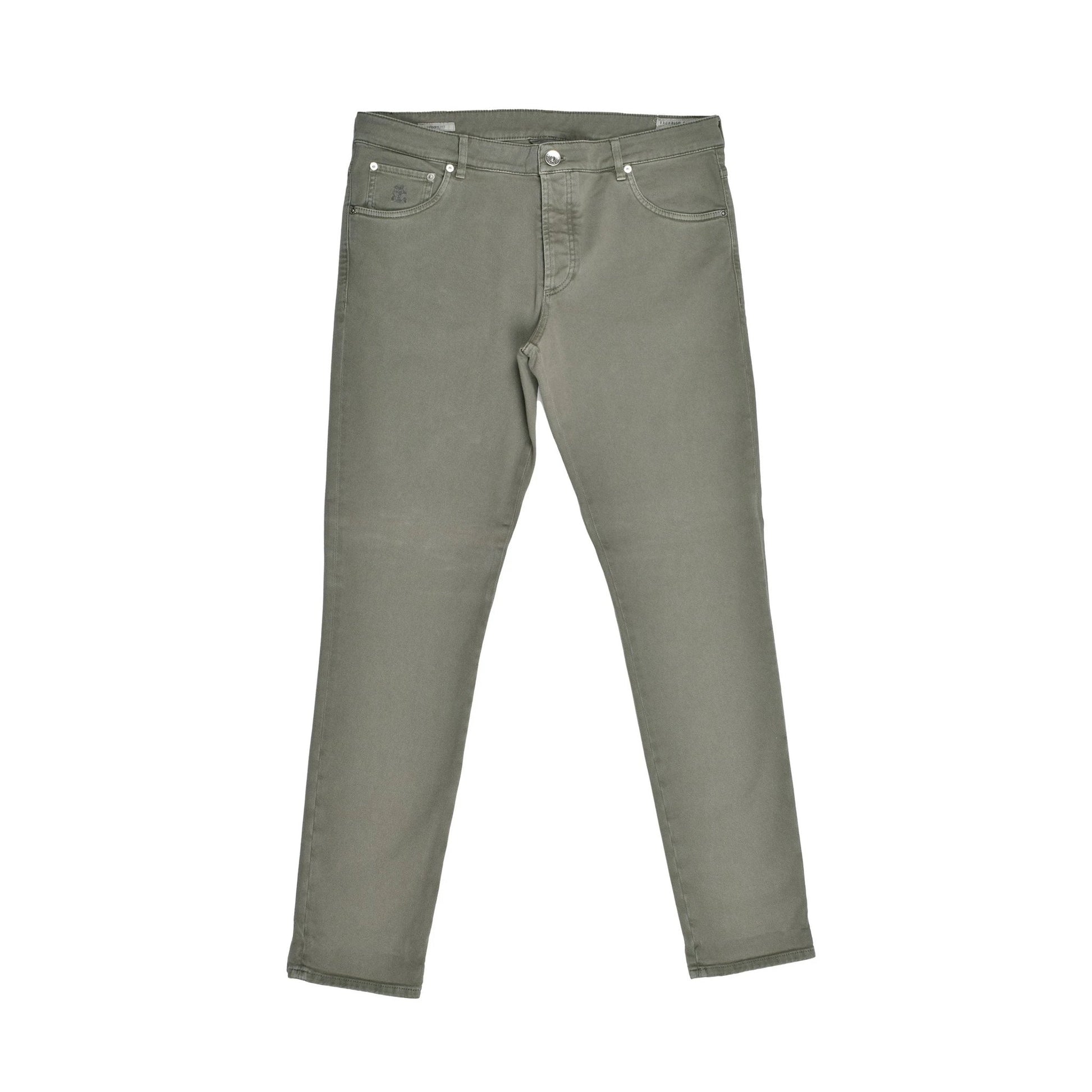 Brunello Cucinelli Jeans im Slim Fit-Schnitt aus Baumwolle im Military-Look by Brunello Cucinelli