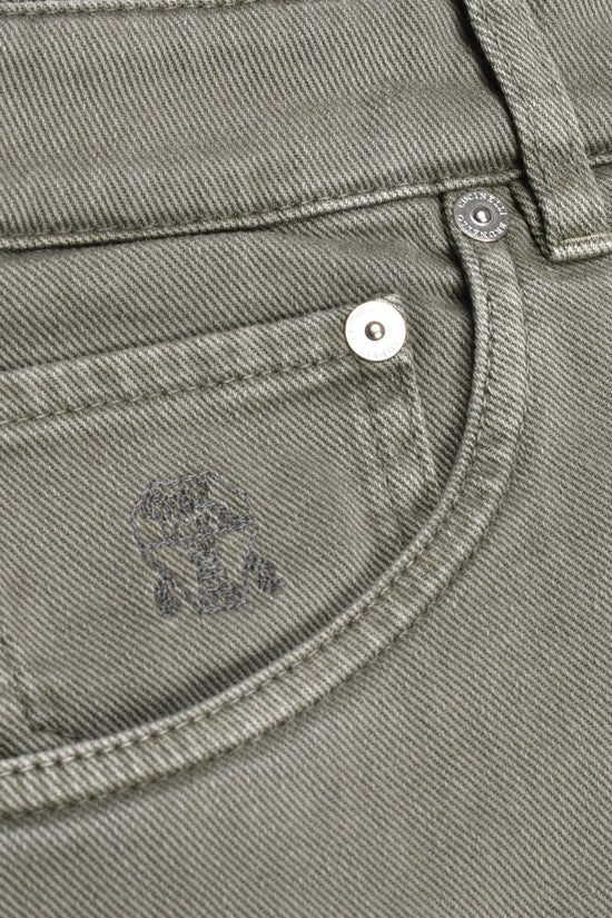 Brunello Cucinelli Jeans im Slim Fit-Schnitt aus Baumwolle im Military-Look by Brunello Cucinelli