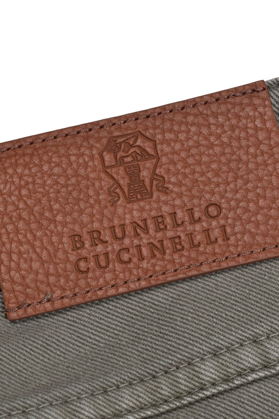 Brunello Cucinelli Jeans im Slim Fit-Schnitt aus Baumwolle im Military-Look by Brunello Cucinelli