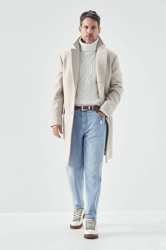 Brunello Cucinelli Cucinelli Grauer Seidenmantel by Brunello Cucinelli Cucinelli