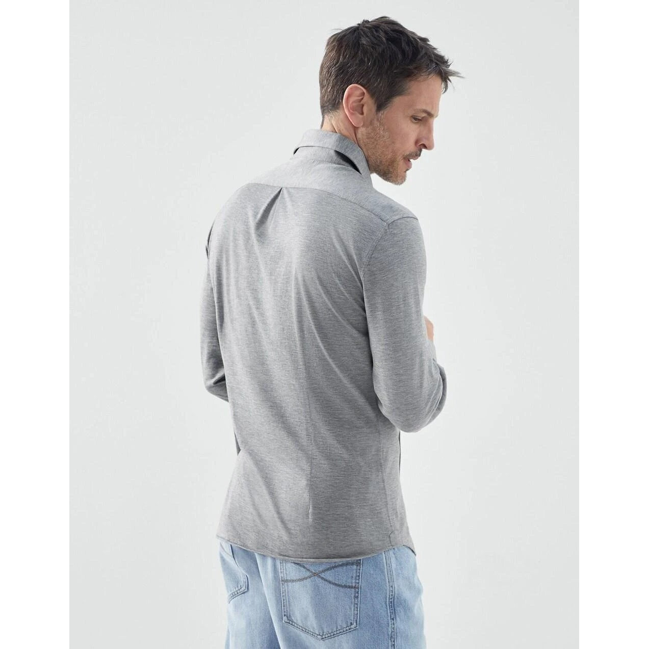 Brunello Cucinelli Grauer Seidenmantel by Brunello Cucinelli