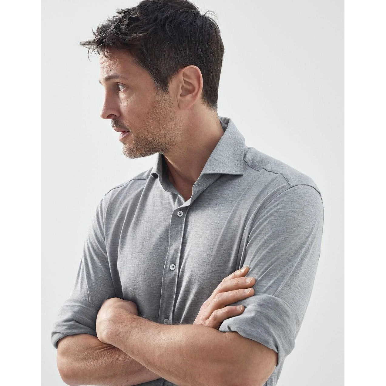 Brunello Cucinelli Grauer Seidenmantel by Brunello Cucinelli