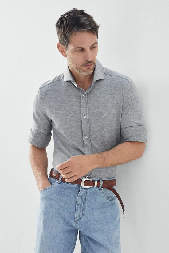 Brunello Cucinelli Grauer Seidenmantel by Brunello Cucinelli