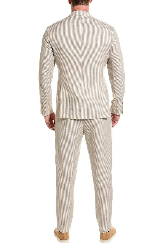 Brunello Cucinelli Brauner Leinen-Zweiteiler by Brunello Cucinelli