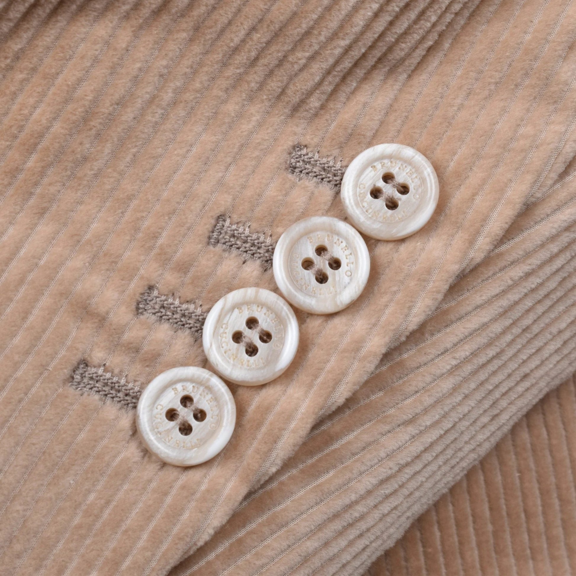 Brunello Cucinelli Beiger Baumwollblazer by Brunello Cucinelli