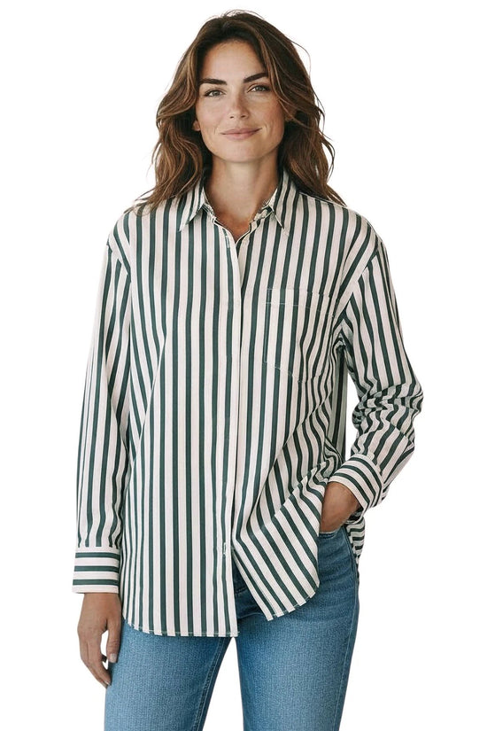 Brunello Cucinelli Cucinelli Zweifarbige Baumwoll-Muster-Bluse by Brunello Cucinelli Cucinelli