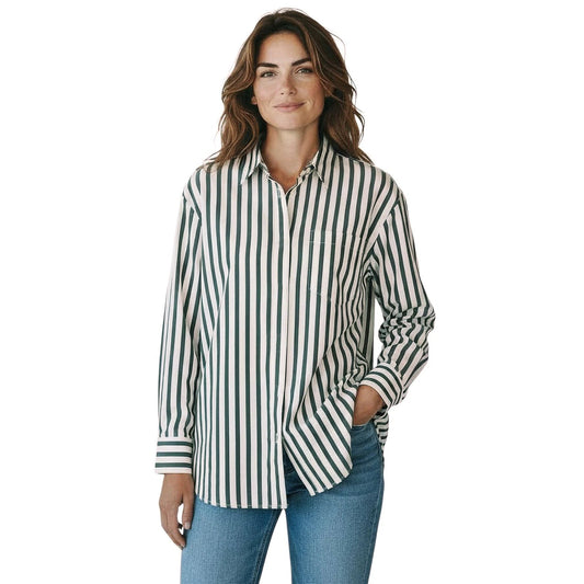 Brunello Cucinelli Cucinelli Zweifarbige Baumwoll-Muster-Bluse by Brunello Cucinelli Cucinelli
