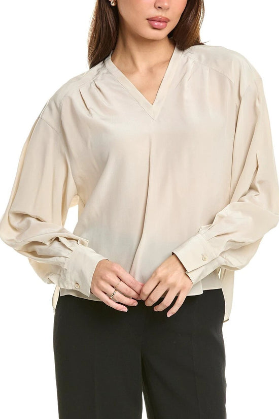 Brunello Cucinelli Cucinelli Beige Seidenbluse by Brunello Cucinelli Cucinelli
