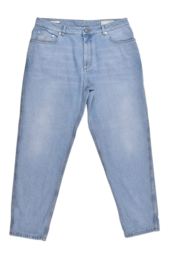Brunello Cucinelli Cucinelli Blaue Jeans aus Baumwolle im Relaxed Fit by Brunello Cucinelli Cucinelli
