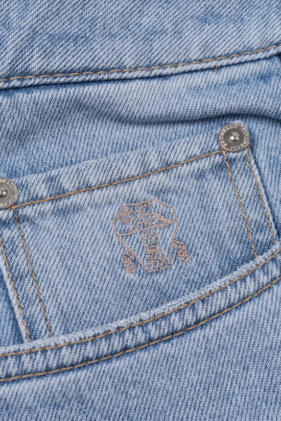 Brunello Cucinelli Blaue Jeans aus Baumwolle im Relaxed Fit by Brunello Cucinelli