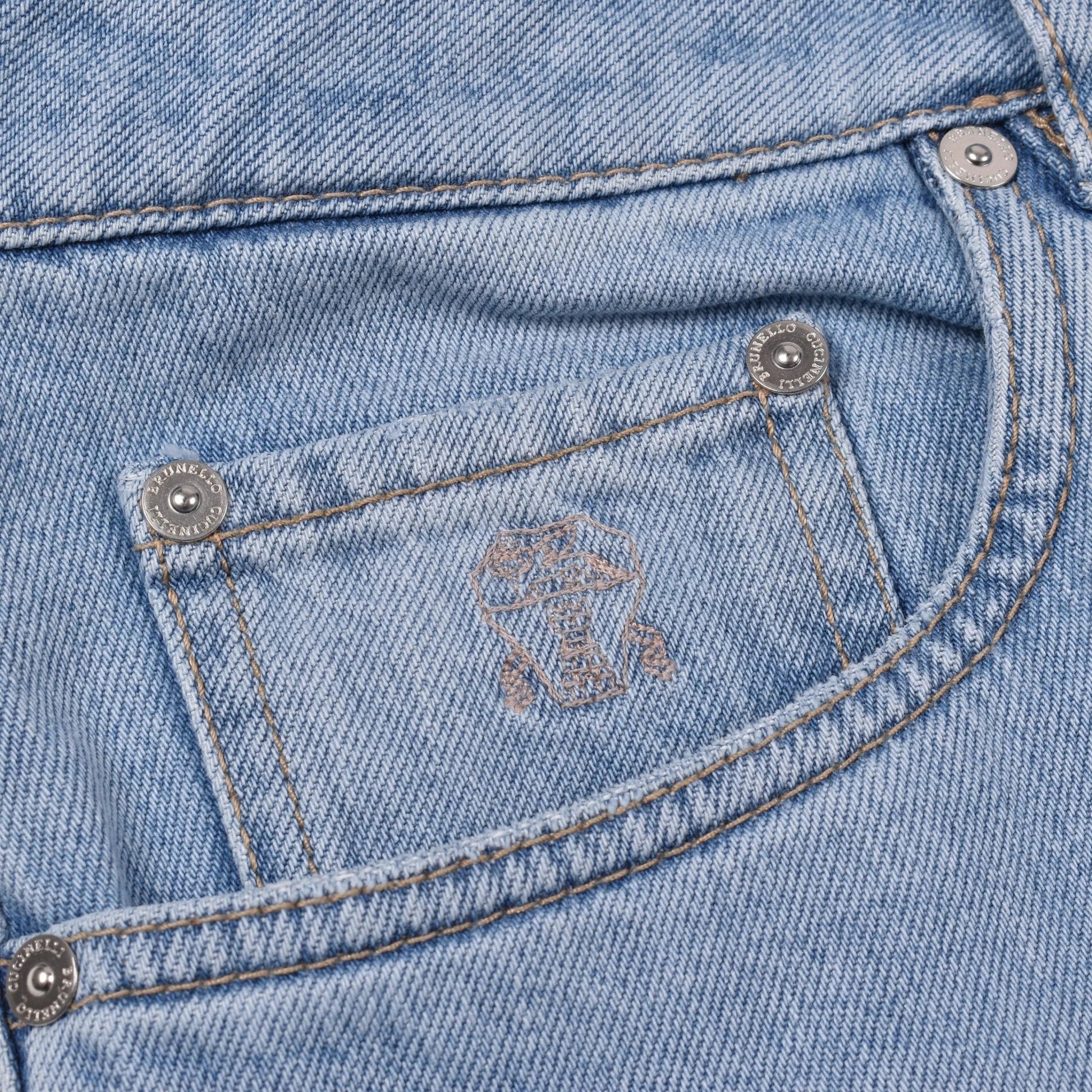 Brunello Cucinelli Blaue Jeans aus Baumwolle im Relaxed Fit by Brunello Cucinelli