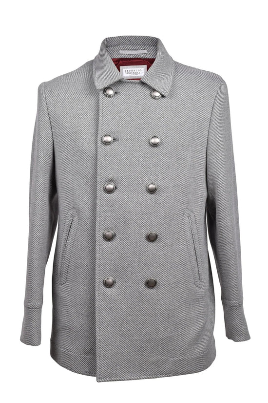 Brunello Cucinelli Cucinelli Grauer Wollmantel by Brunello Cucinelli Cucinelli