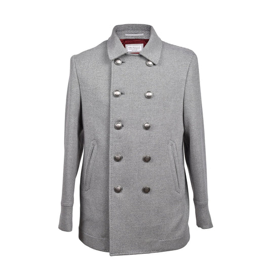 Brunello Cucinelli Cucinelli Grauer Wollmantel by Brunello Cucinelli Cucinelli