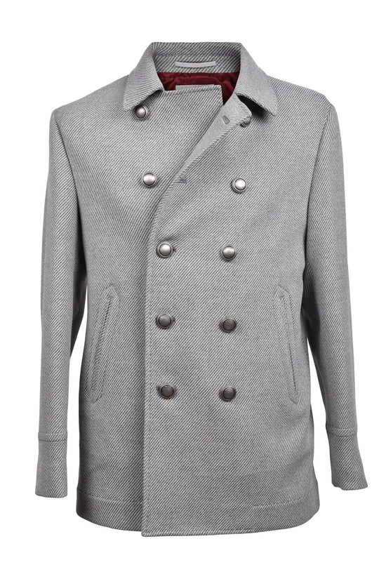 Brunello Cucinelli Grauer Wollmantel by Brunello Cucinelli