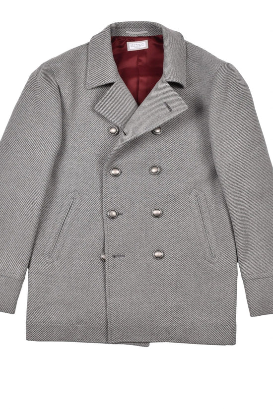 Brunello Cucinelli Grauer Wollmantel by Brunello Cucinelli