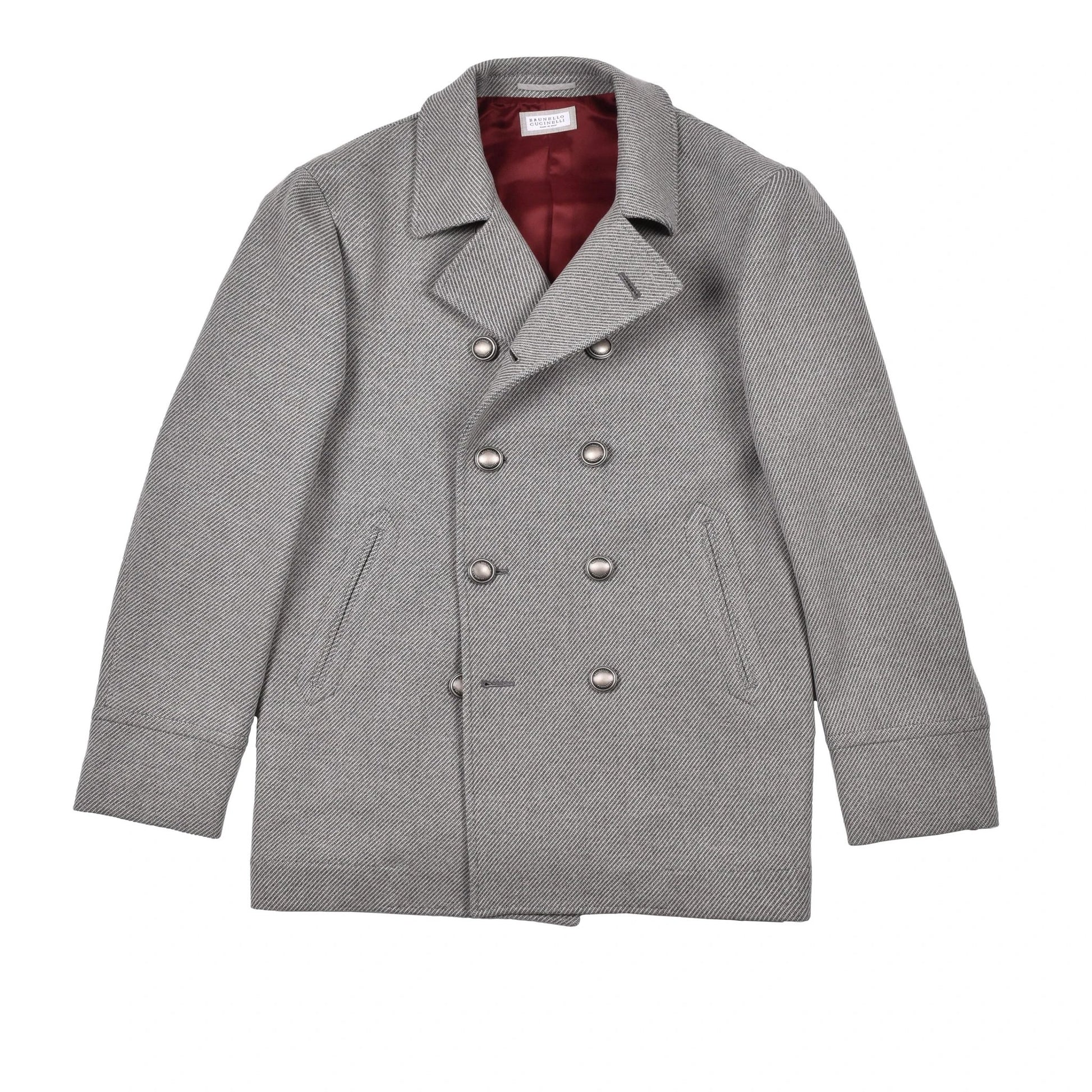 Brunello Cucinelli Grauer Wollmantel by Brunello Cucinelli