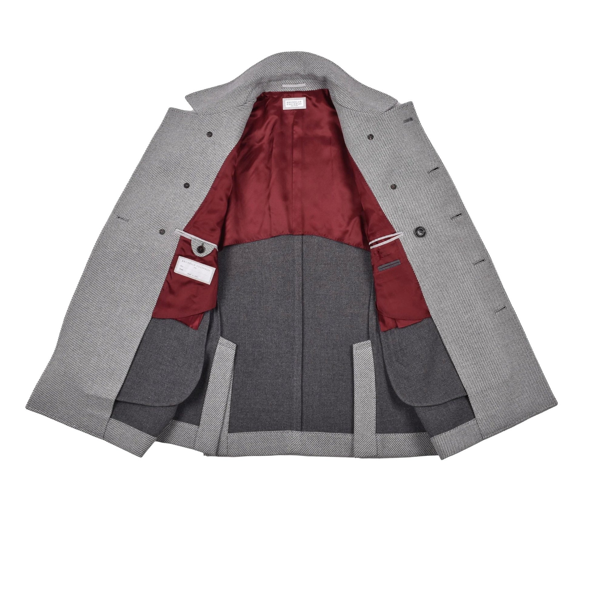 Brunello Cucinelli Grauer Wollmantel by Brunello Cucinelli