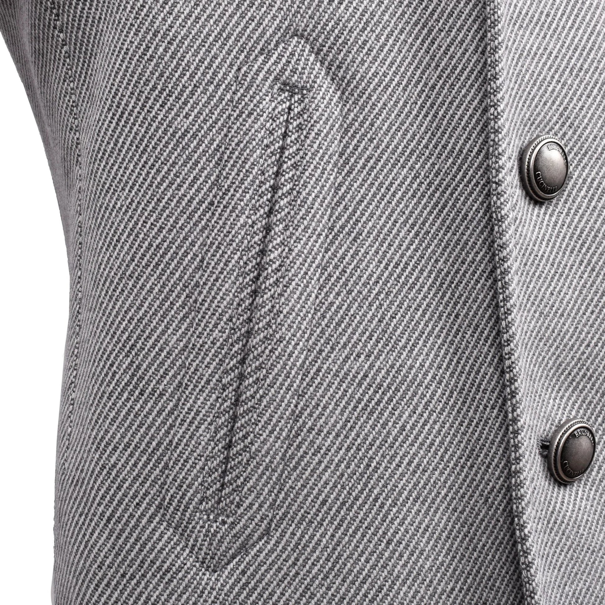 Brunello Cucinelli Grauer Wollmantel by Brunello Cucinelli