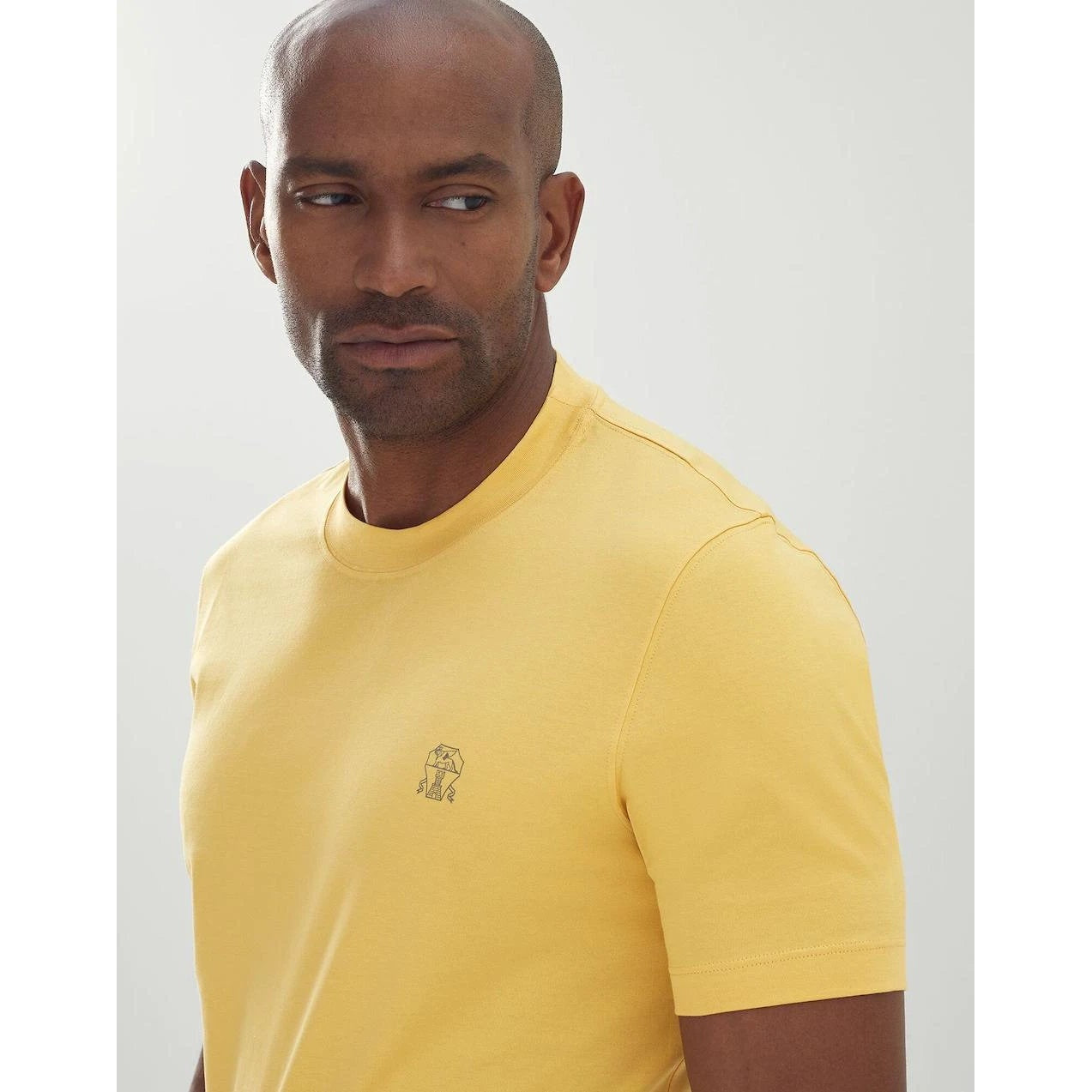 Brunello Cucinelli Zweifarbige Baumwoll-T-Shirt by Brunello Cucinelli