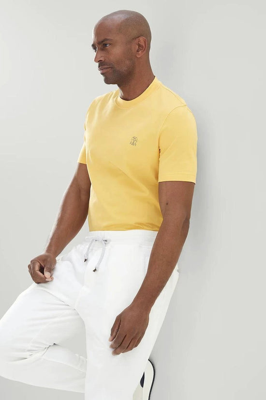 Brunello Cucinelli Zweifarbige Baumwoll-T-Shirt by Brunello Cucinelli