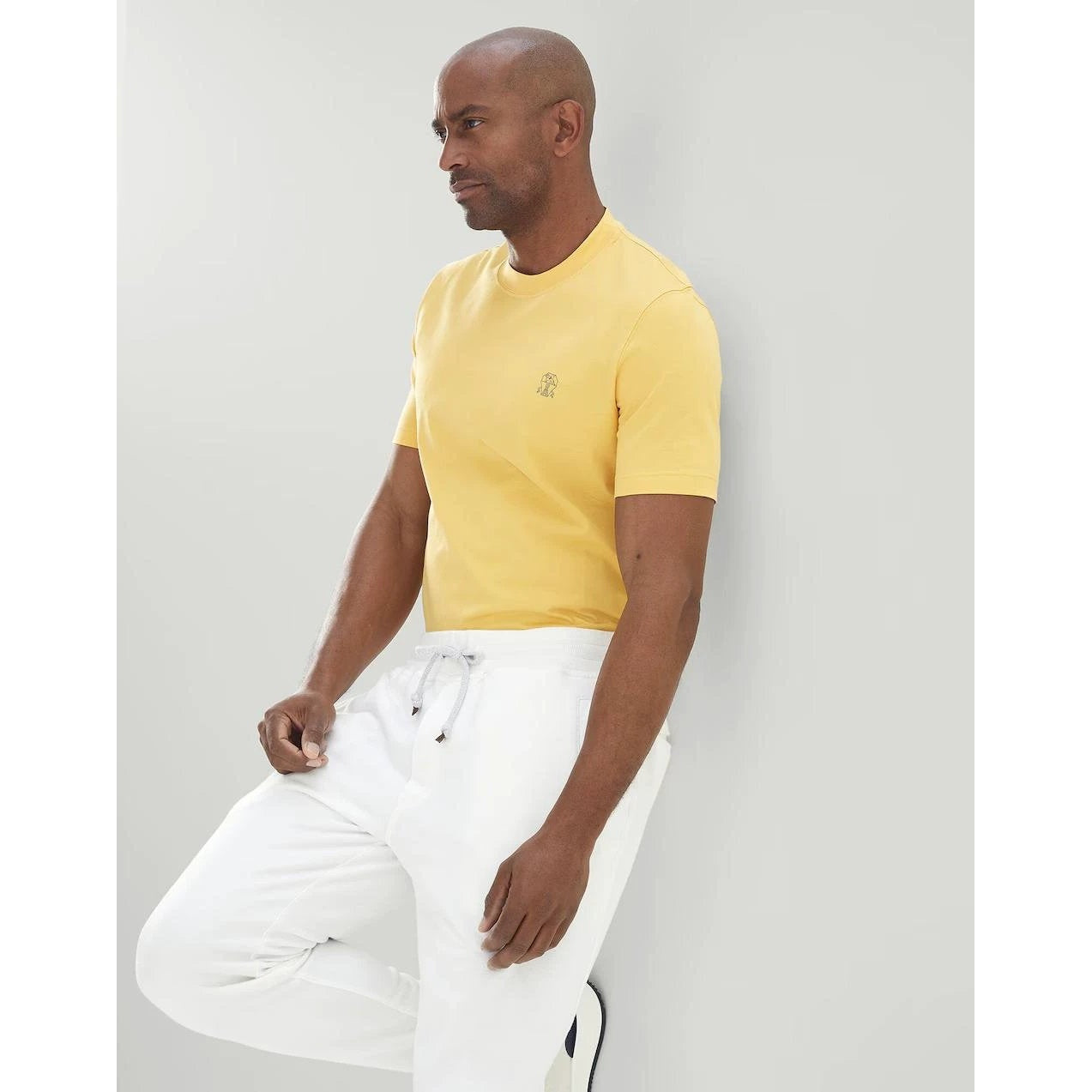 Brunello Cucinelli Zweifarbige Baumwoll-T-Shirt by Brunello Cucinelli