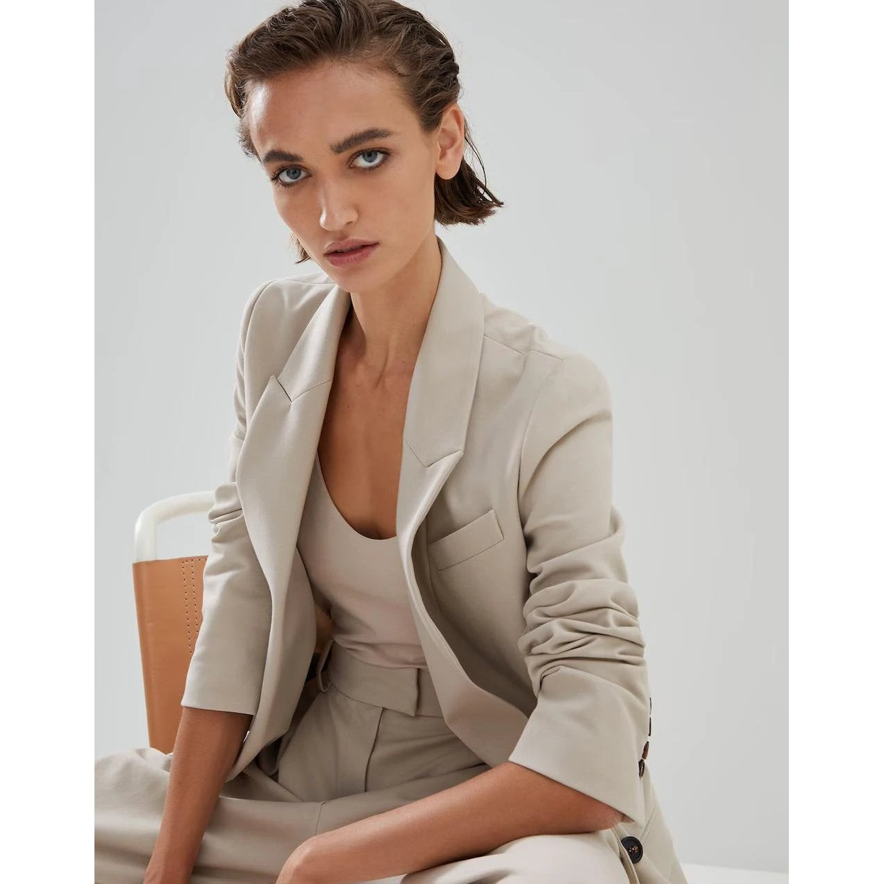 Brunello Cucinelli Zweifarbiger Baumwollblazer by Brunello Cucinelli