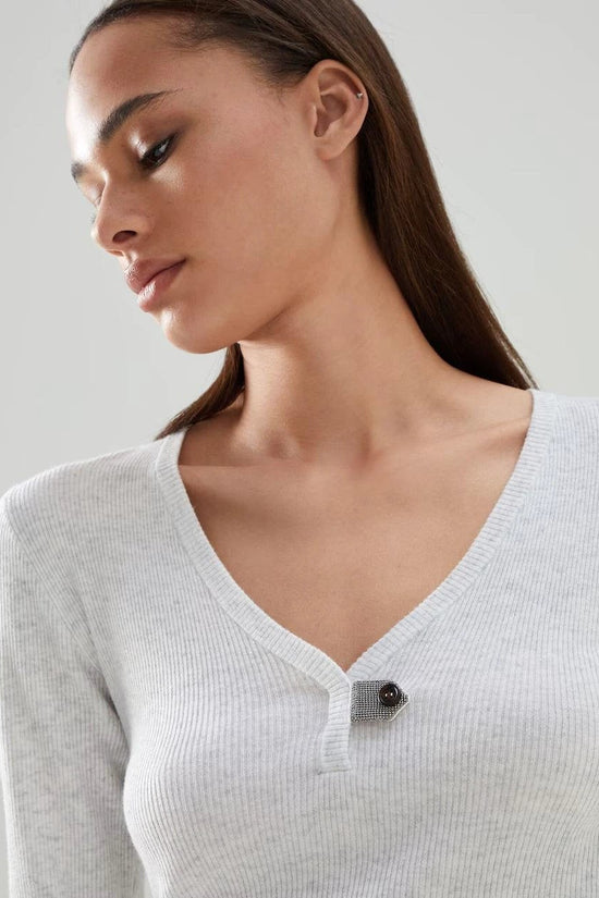 Brunello Cucinelli Weiße Kaschmirbluse by Brunello Cucinelli