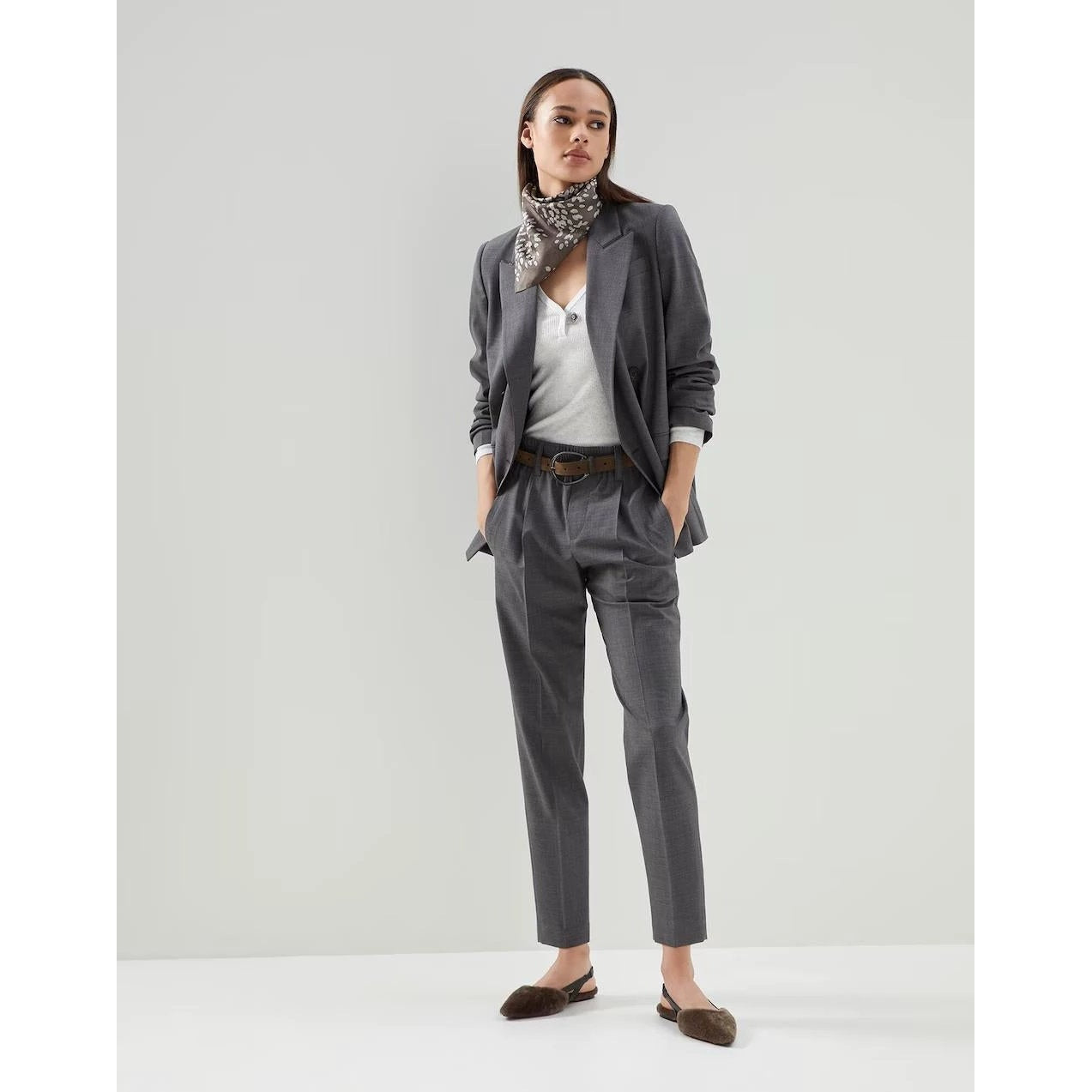 Brunello Cucinelli Weiße Kaschmirbluse by Brunello Cucinelli
