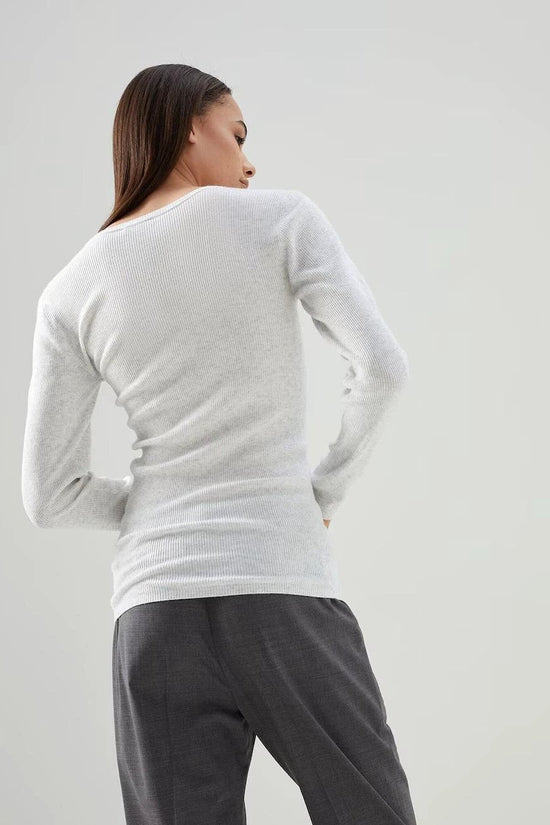 Brunello Cucinelli Weiße Kaschmirbluse by Brunello Cucinelli