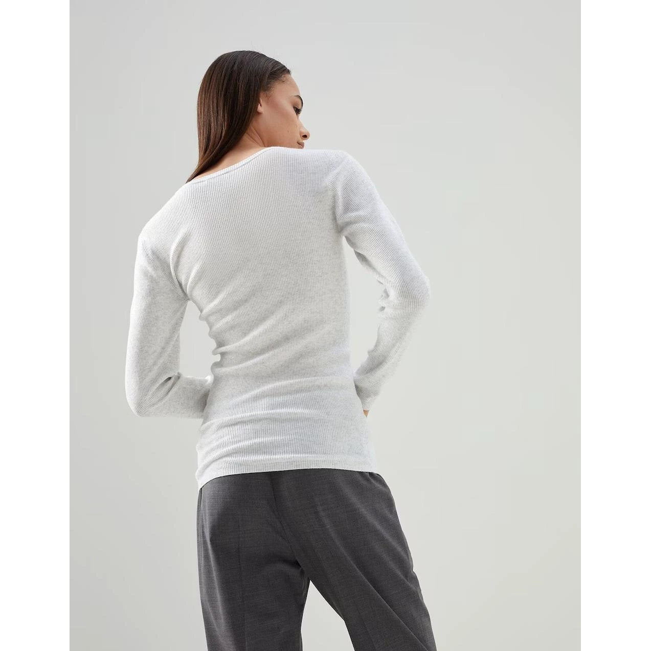 Brunello Cucinelli Weiße Kaschmirbluse by Brunello Cucinelli