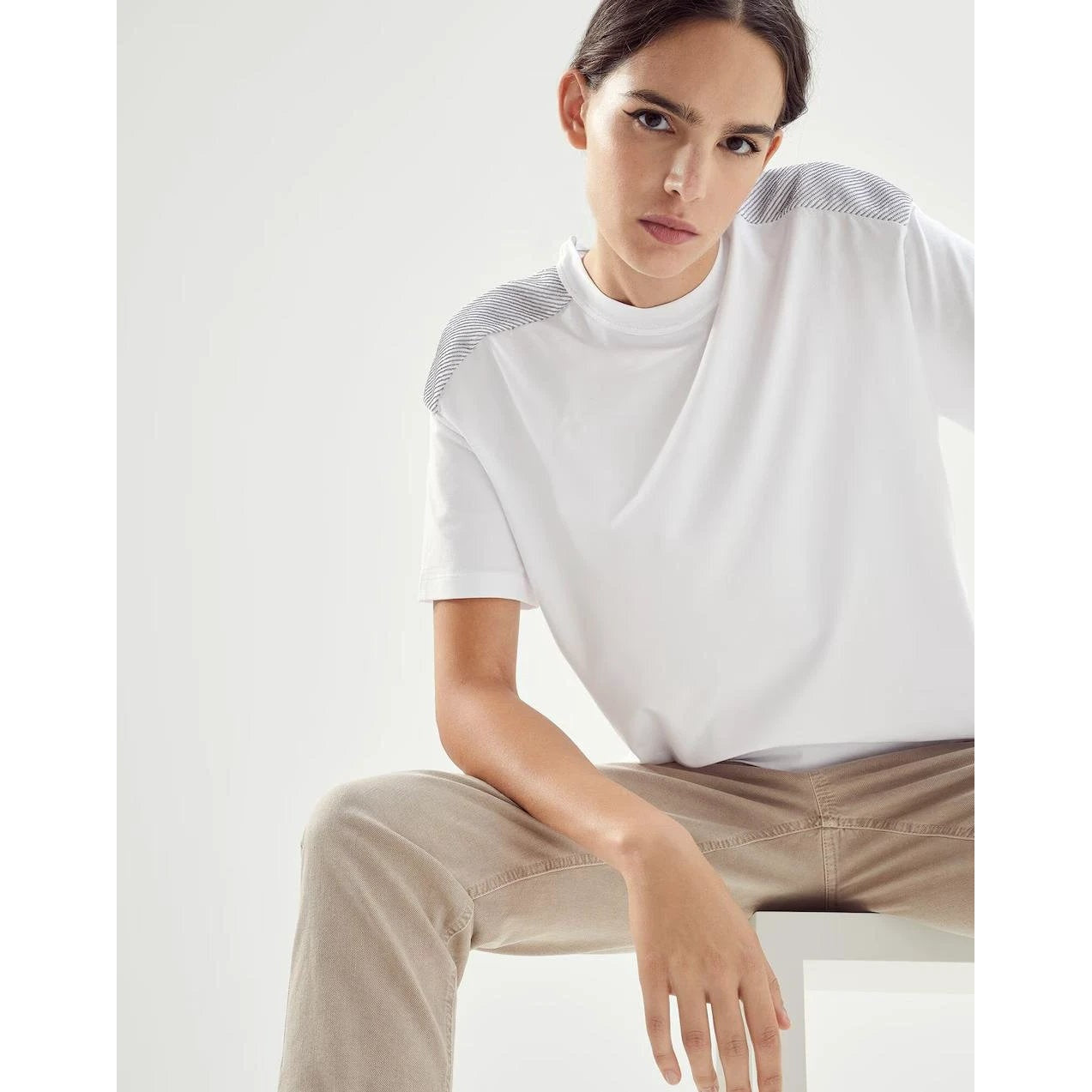 Brunello Cucinelli Weiße Baumwoll-Sportbekleidung by Brunello Cucinelli