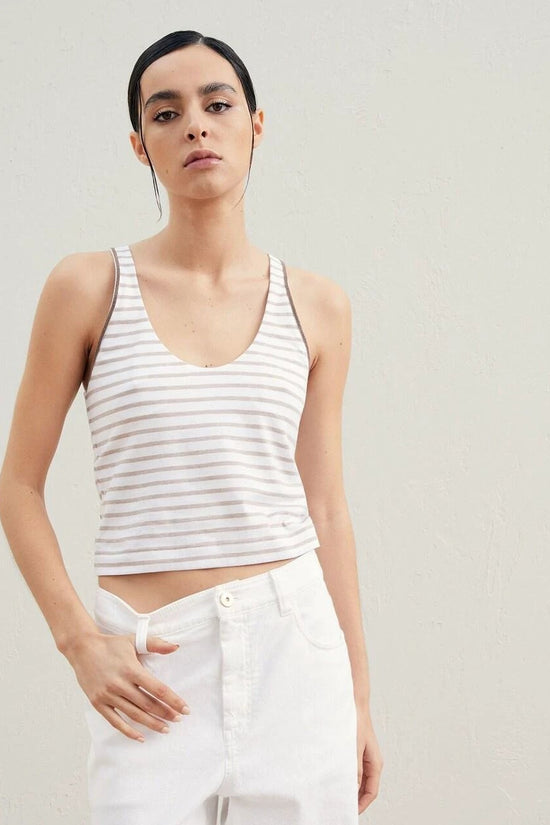 Brunello Cucinelli Cucinelli Weiße Baumwoll-Tanktops by Brunello Cucinelli Cucinelli