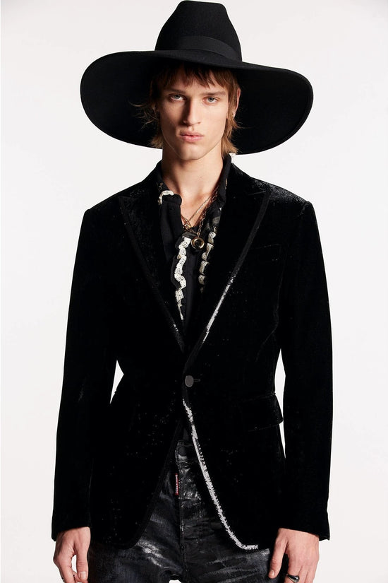 Dsquared² Schwarzer Sakko aus Fasern by Dsquared²