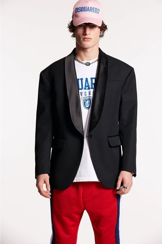 Dsquared² Schwarzer Sakko aus Fasern by Dsquared²