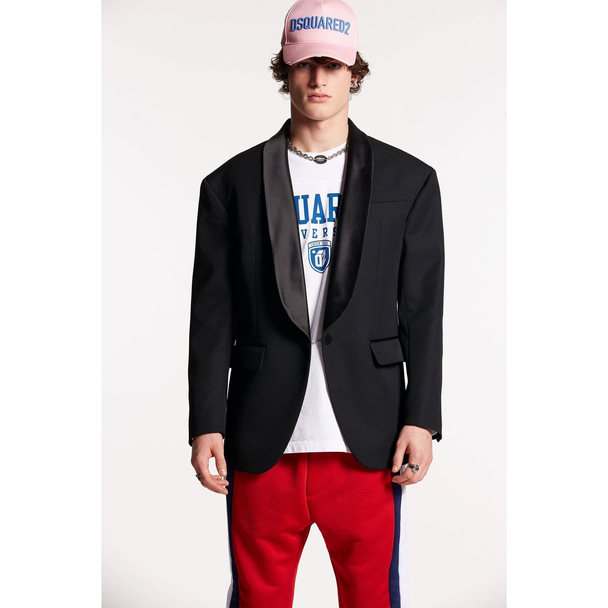 Dsquared² Schwarzer Sakko aus Fasern by Dsquared²