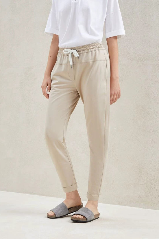 Brunello Cucinelli Weiße Baumwoll-Jogginghose (Sporthose) by Brunello Cucinelli