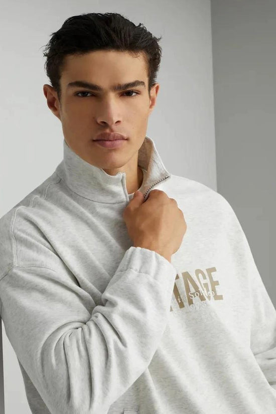 Brunello Cucinelli Silbernes Baumwoll-Sweatshirt by Brunello Cucinelli