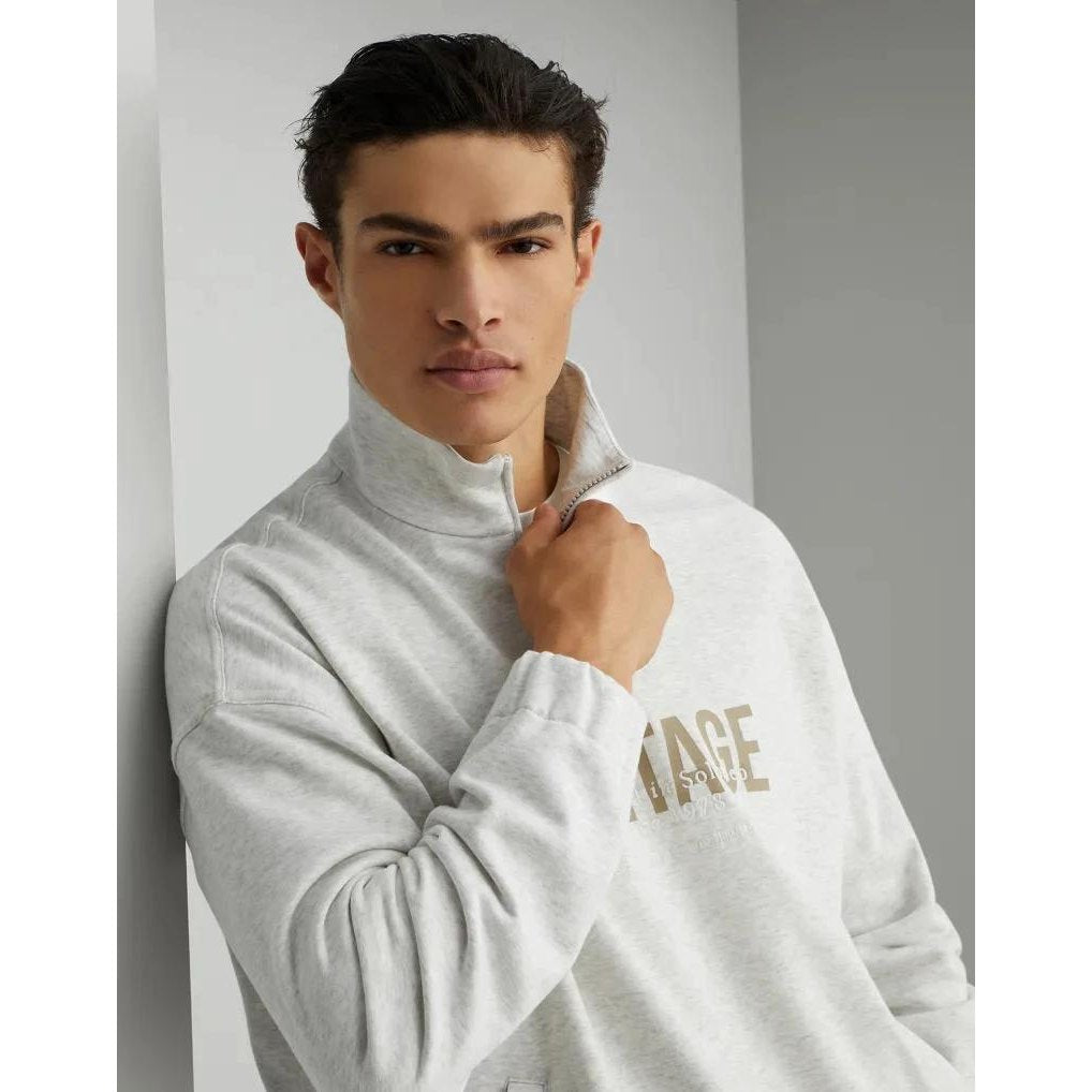 Brunello Cucinelli Silbernes Baumwoll-Sweatshirt by Brunello Cucinelli