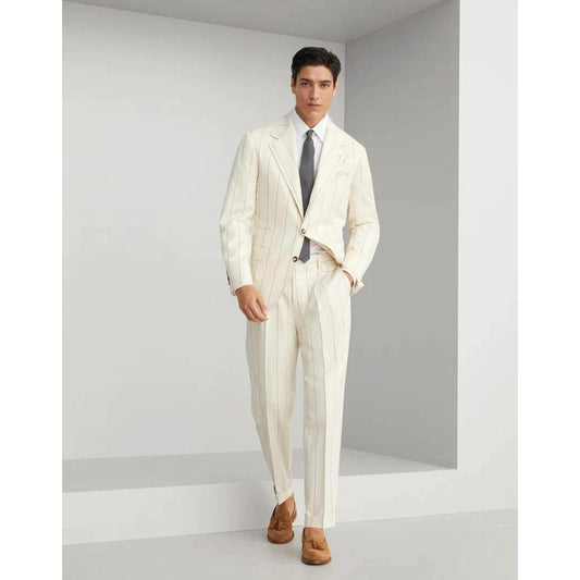 Brunello Cucinelli Zweifarbiger Woll-Zweiteiler by Brunello Cucinelli