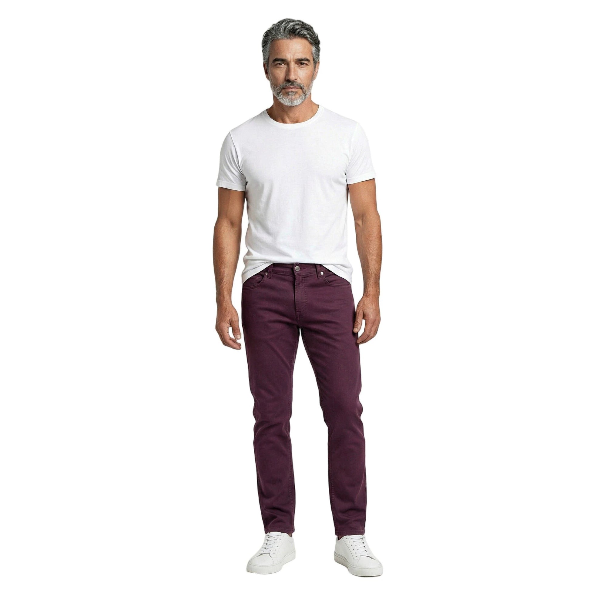 Brunello Cucinelli Cucinelli Burgunderfarbene Baumwollhose by Brunello Cucinelli Cucinelli