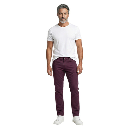 Brunello Cucinelli Cucinelli Burgunderfarbene Baumwollhose by Brunello Cucinelli Cucinelli