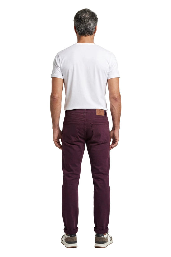 Brunello Cucinelli Burgunderfarbene Baumwollhose by Brunello Cucinelli