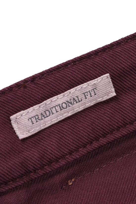 Brunello Cucinelli Burgunderfarbene Baumwollhose by Brunello Cucinelli
