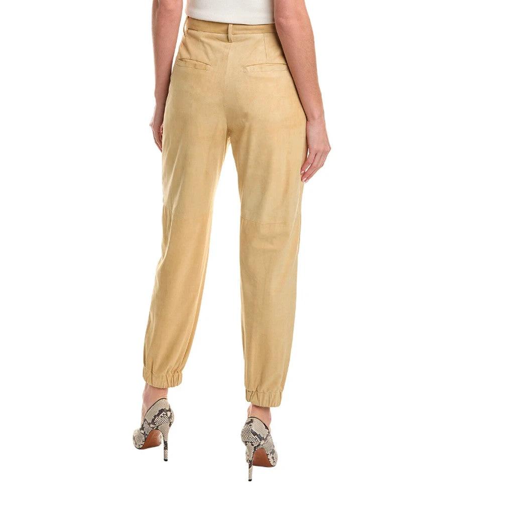 Brunello Cucinelli Beige Lederhose by Brunello Cucinelli