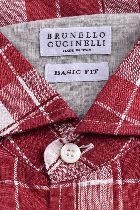 Brunello Cucinelli Mehrfarbiges Hemd aus Leinen mit Muster by Brunello Cucinelli