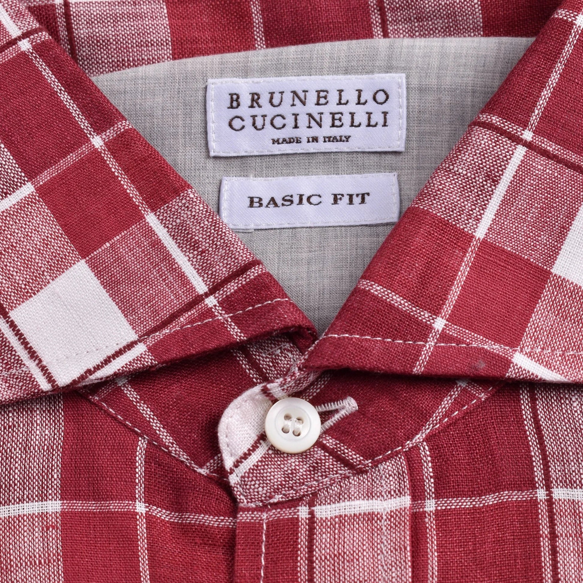 Brunello Cucinelli Mehrfarbiges Hemd aus Leinen mit Muster by Brunello Cucinelli