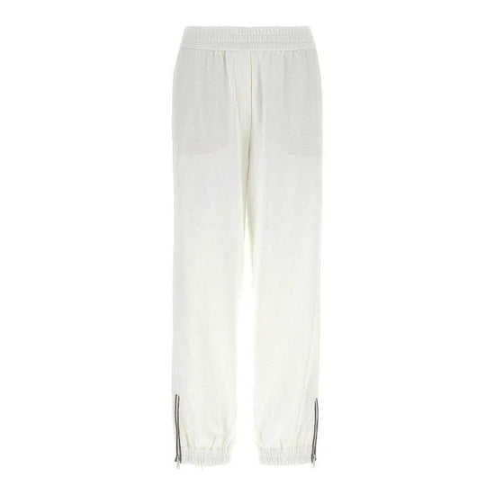 Brunello Cucinelli Cucinelli Weiße Baumwoll-Sporthose by Brunello Cucinelli Cucinelli