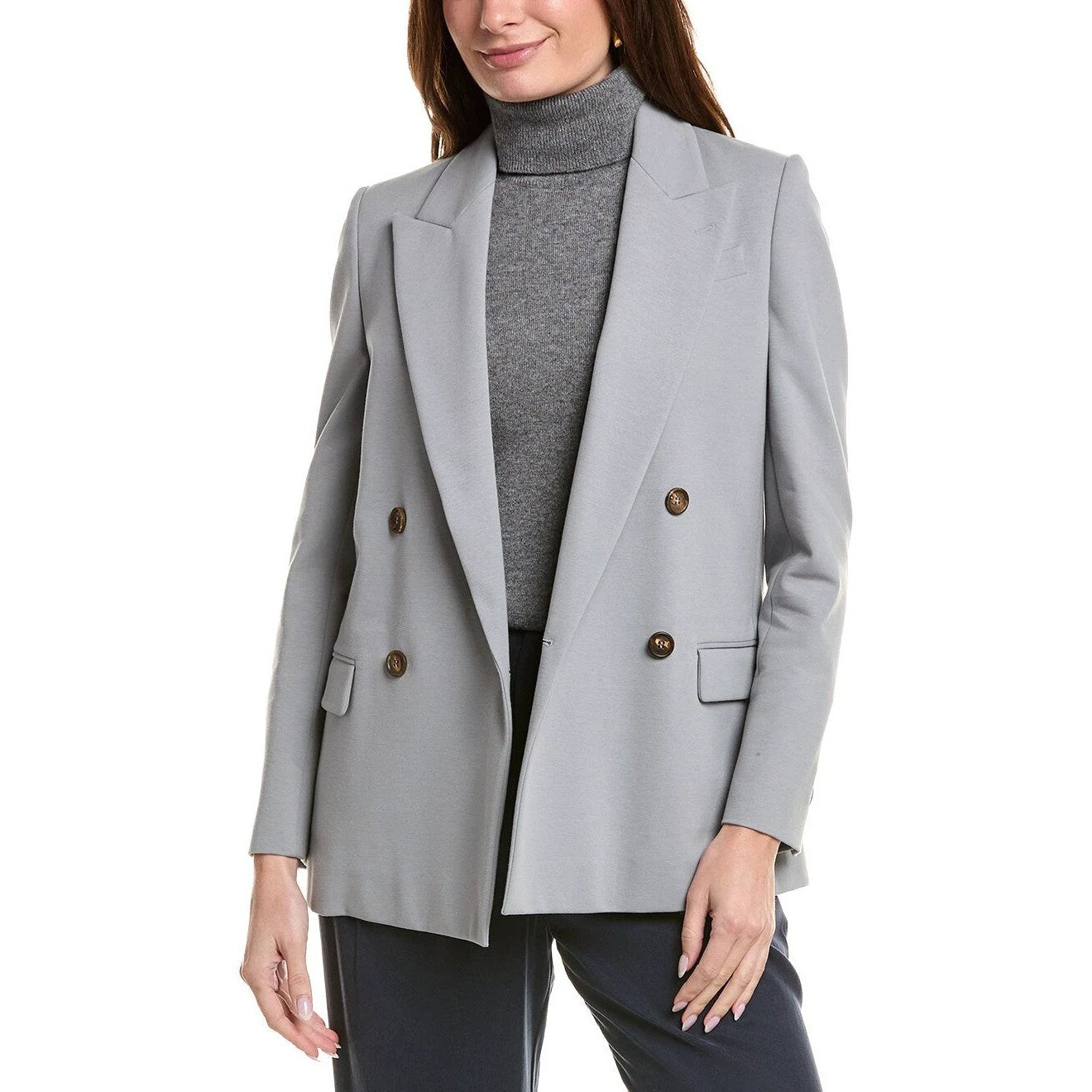 Brunello Cucinelli Cucinelli Grauer Baumwollmantel by Brunello Cucinelli Cucinelli